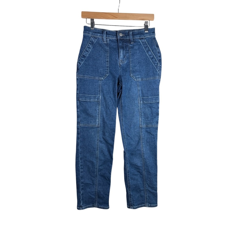 J. Crew Straight‎ Leg Cargo Jeans size 25 Petite Blue